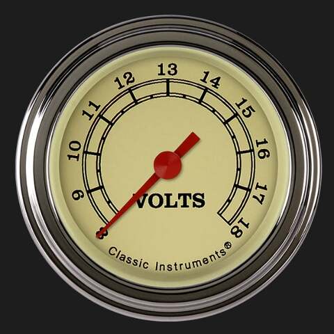 Classic Instruments Vintage 2 1/8" Voltage Gauge VT130SLF
