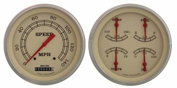 Classic Instruments analog dash gauge set