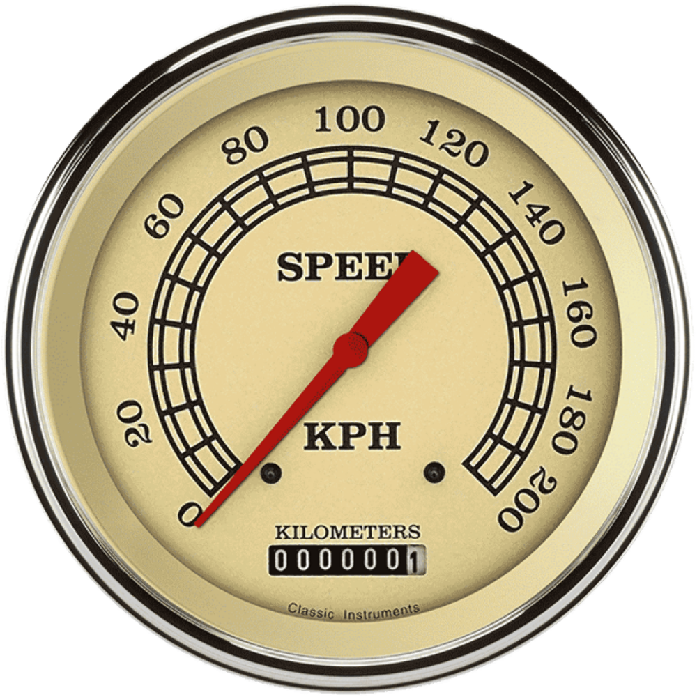 t Vintage 4 5/8" Speedometer VT58SLF Classic Instruments