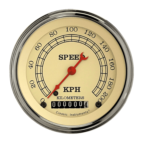 Classic Instruments Vintage 3 3/8" Speedometer VT59SLF