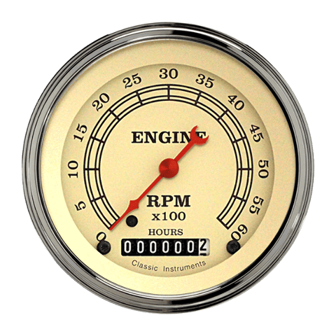 Classic Instruments Vintage 3 3/8" Tachometer VT60HSLF