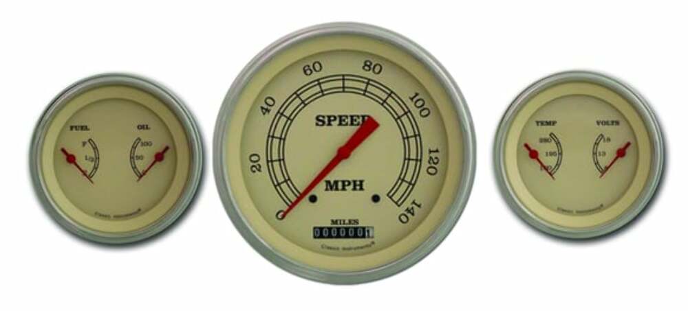 Classic Instruments analog dash gauge set