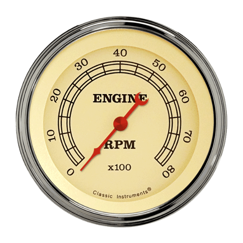 Classic Instruments Vintage 3 3/8" Tachometer VT80SLF