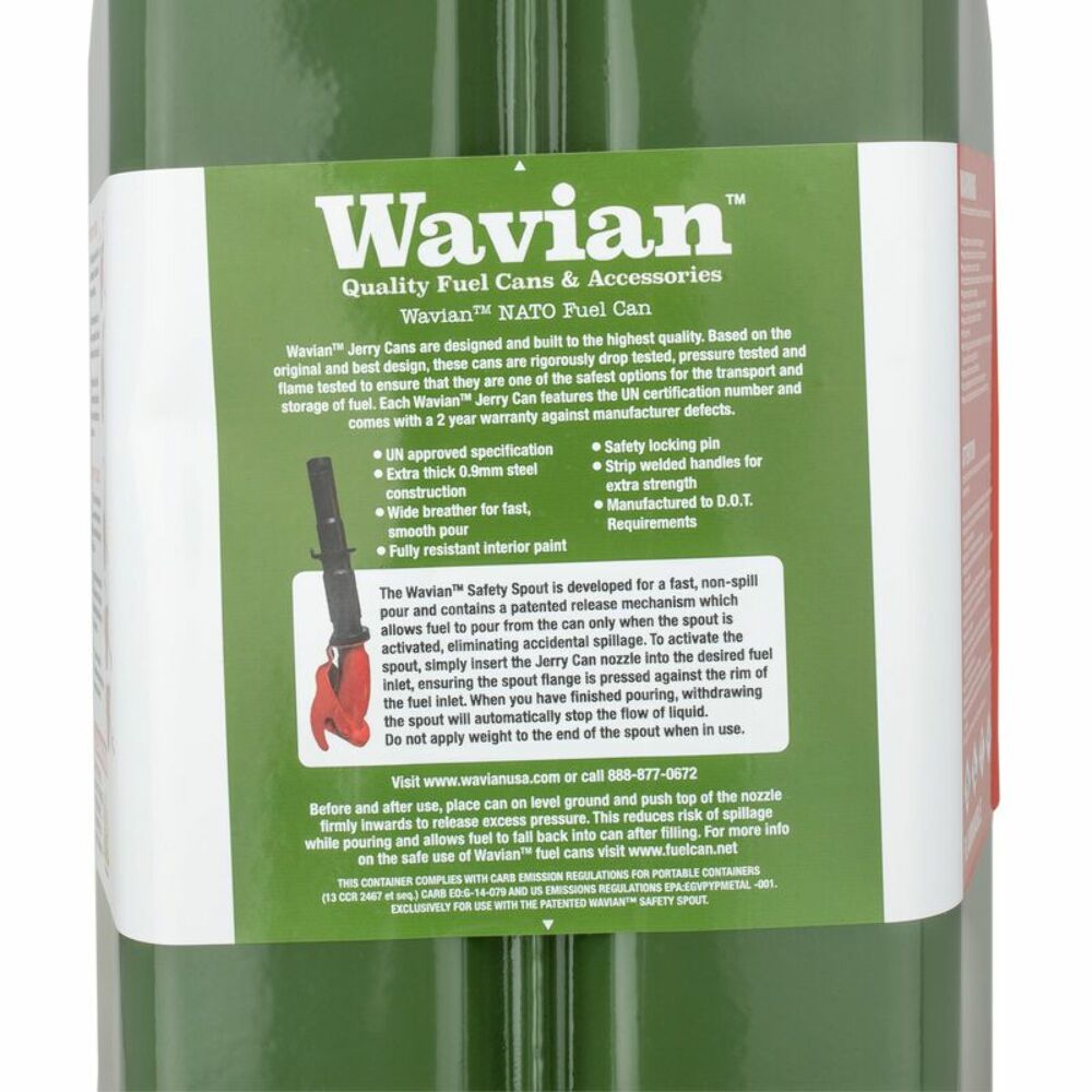 Wavian - Steel Jerry Can 10L (2.6 Gallon)-Yellow 3025