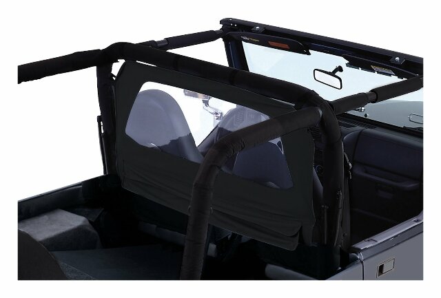 RT Off-Road Windbreaker - WB20035 fits 2007-2018 Jeep Wrangler black fabric