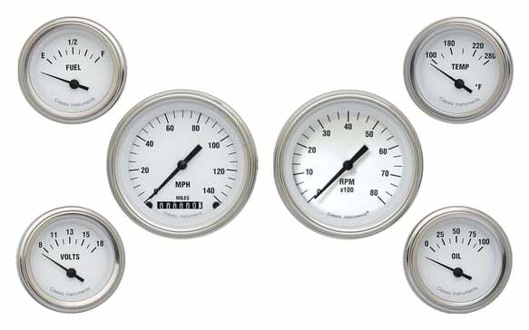 Classic Instruments analog dash gauge set