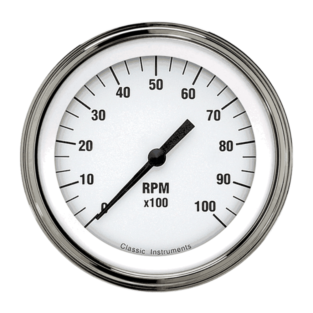 White Hot 3 3/8" Tachometer WH10SLF