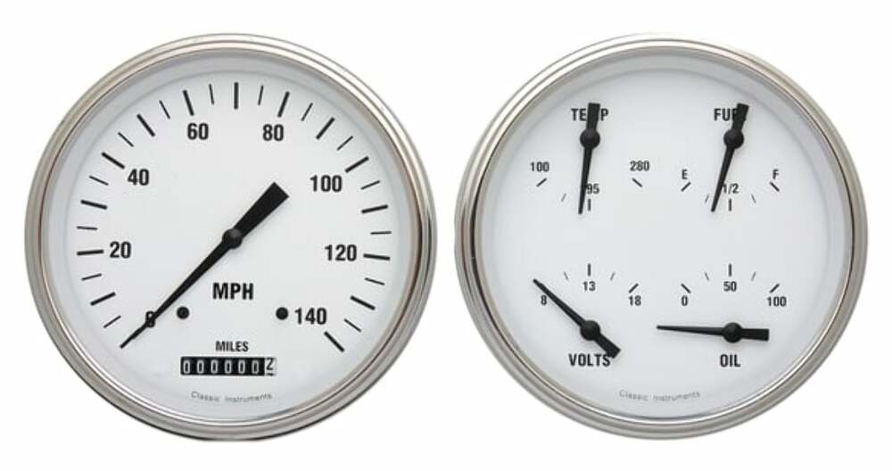 Classic Instruments analog dash gauge set