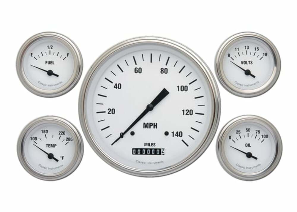 Classic Instruments analog dash gauge set