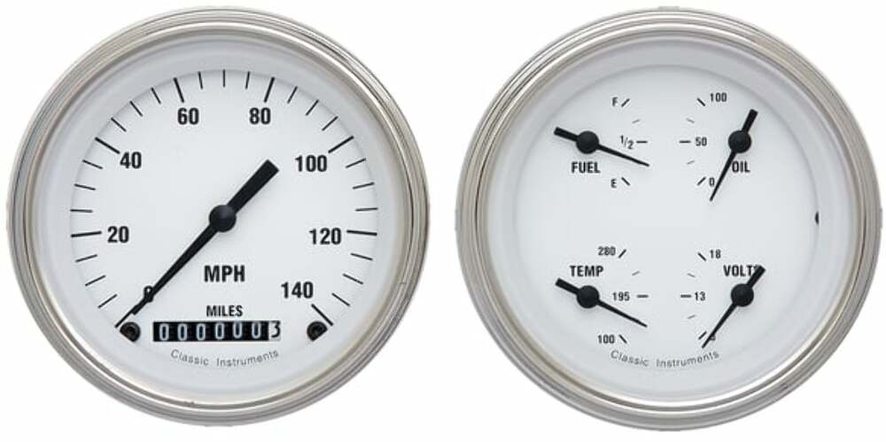 Classic Instruments analog dash gauge set