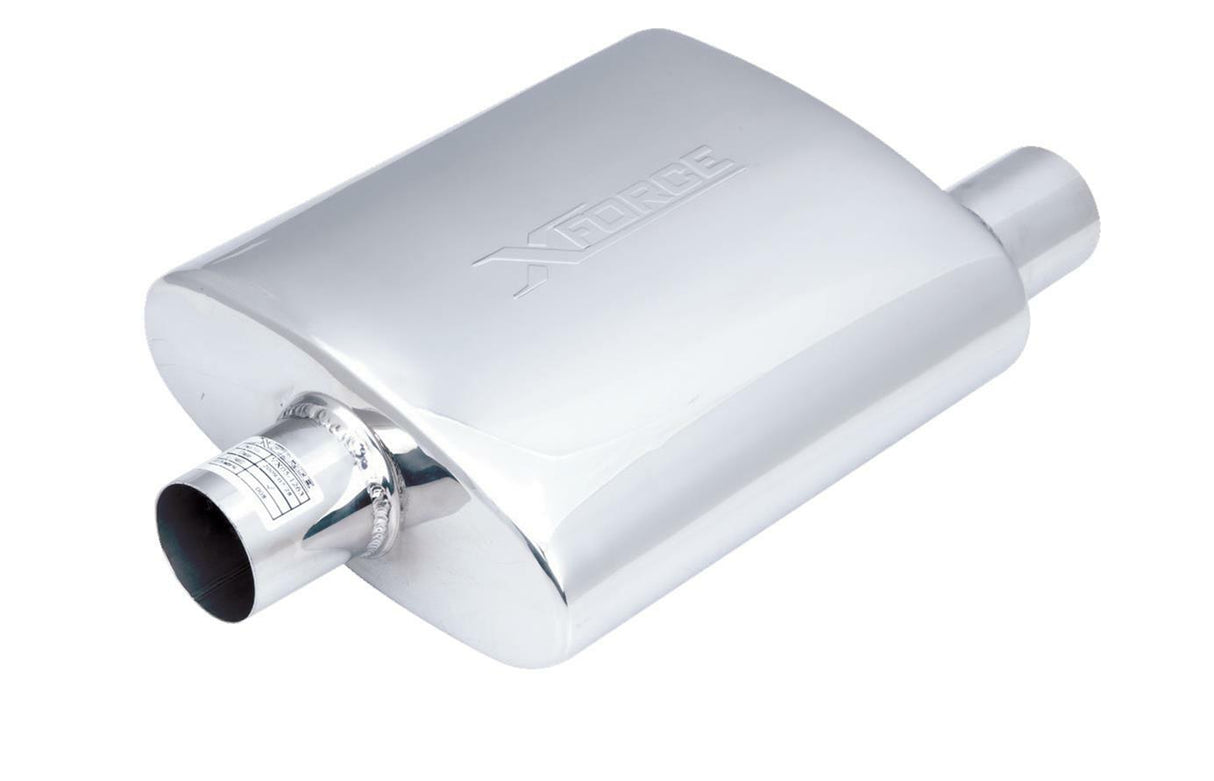XFORCE Exhaust VX05-1276 - Stainless Steel Oval Exhaust Resonator