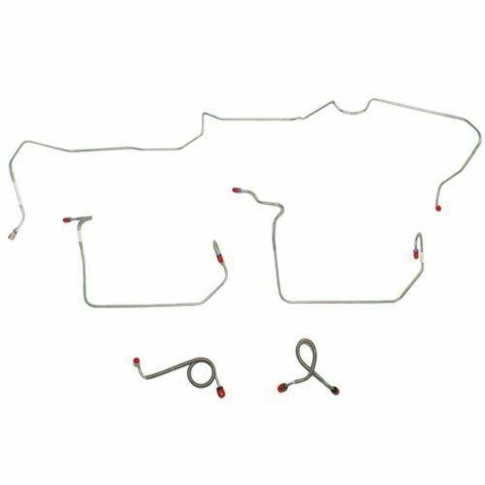 Front Brake Line Kit for 1971-1972 Ford Mustang drum brakes stainless steel