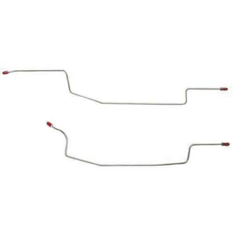 1986-1993 Ford Mustang Rear Axle Brake Lines with Rear Drums Stainless ZRA8601SS
