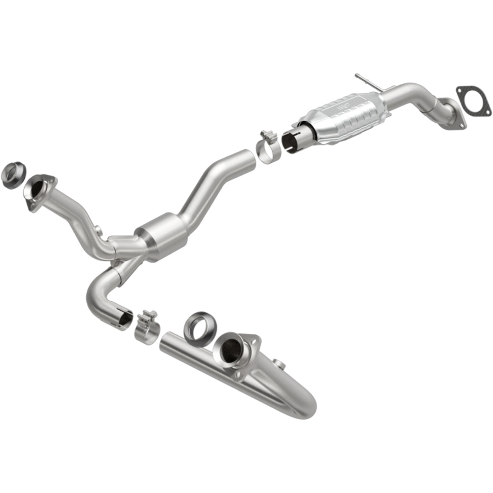 MagnaFlow direct-fit catalytic converter fits 2000-2005 Chevrolet Blazer, 2001-2004 Chevrolet GM S10, and additional vehicles and 2000-2005 GM Blazer 4WD 4.3L stainless steel CARB 