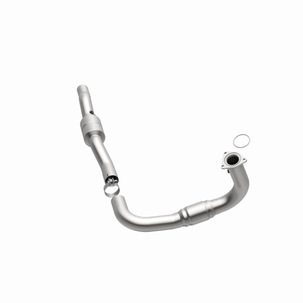 MagnaFlow direct-fit catalytic converter fits 2002 Chevrolet Silverado 2500 HD and 2002 GMC Sierra 2500 HD and 2001-2002 2500HD driver side 8.1L driver side stainless steel CARB co