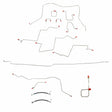 Brake Line Kit for 2013 01-02 Dodge Ram 2500 ABS 4WD disc brakes steel