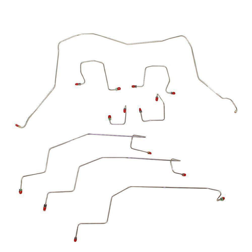 t 01-02 Dodge Ram 2500 Brake Lines & Hose Kit 4WD Ext Cab/Long Bed Disc Brakes Aut Fine Lines