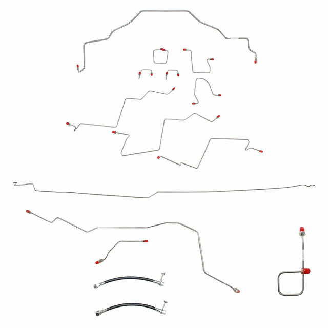 t 01-02 Dodge Ram 2500 Complete Brake Line Kit 2WD Ext Cab/Long Bed AWABS Manual T Fine Lines