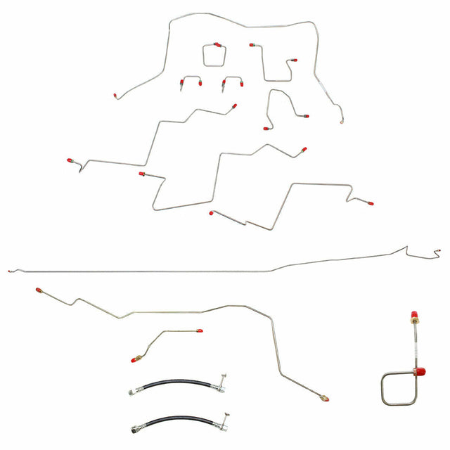 t 01-02 Dodge Ram 2500 Complete Brake Line Kit Reg Cab/Long Bed Stainless Steel Fine Lines