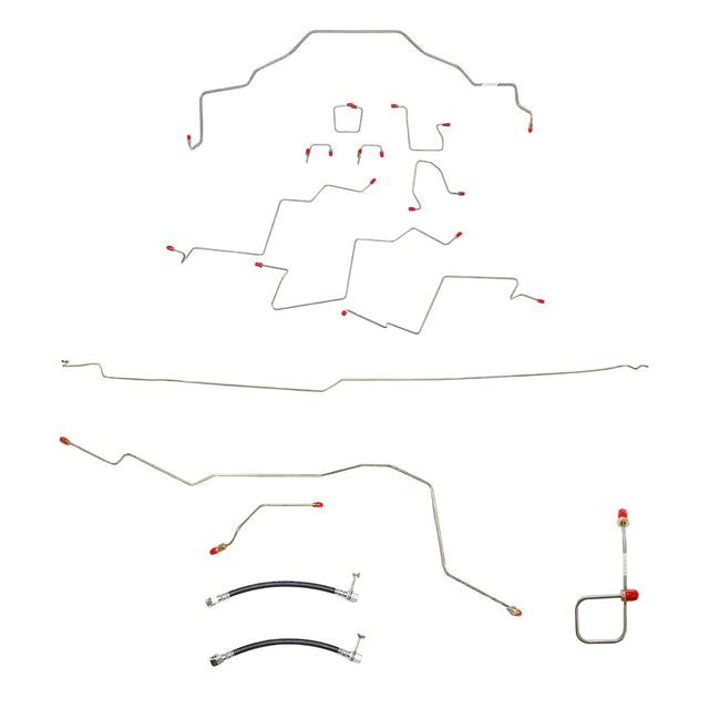t 01-02 Dodge Ram 3500 Brake Line Kit 2WD Ext Cab/Long Bed Stainless Steel Fine Lines