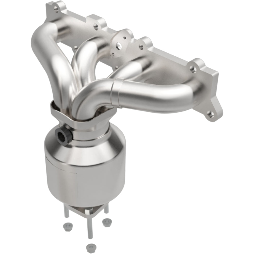 MagnaFlow direct-fit catalytic converter fits 1999-2002 Saturn SL2, Saturn SC2, and additional vehicles. Hardware is included to eliminate the hassle of working with corroded facto