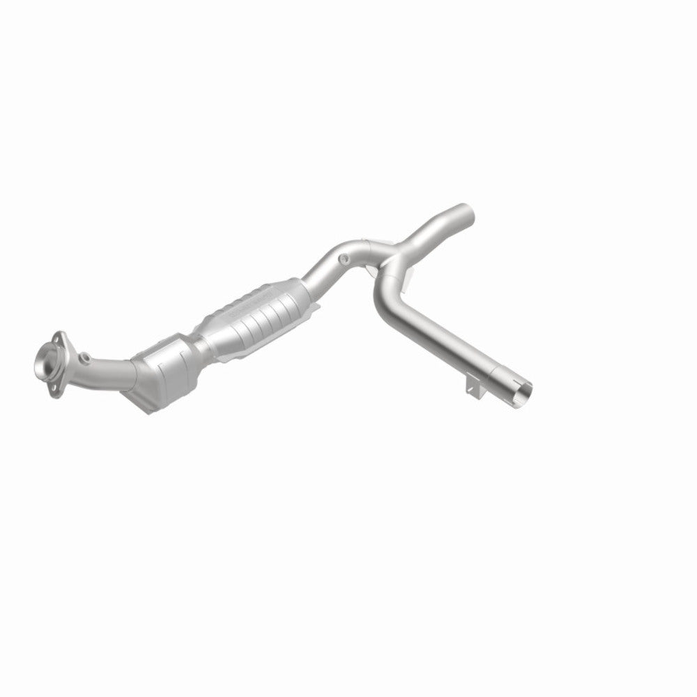 MagnaFlow direct-fit catalytic converter for 2001-2003 Ford F-150 passenger side 5.4 inch inlet/outlet stainless steel CARB compliant OBDII 49622