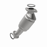 MagnaFlow direct-fit catalytic converter fits 1999-2003 Lexus RX300 and 2001-2003 Toyota Highlander, this and 2001-2003 Toyota Highlander 3L frt stainless steel CARB compliant OBDI