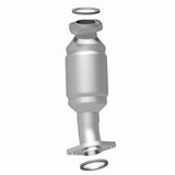 MagnaFlow direct-fit catalytic converter fits 1999-2003 Lexus RX300 and 2001-2003 Toyota Highlander, this and 2001-2003 Toyota Highlander 3L frt stainless steel CARB compliant OBDI