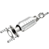 MagnaFlow direct-fit catalytic converter fits 2001-2003 Rio 1.5/1.6 rr 1.5 inch inlet 1.6 inch outlet stainless steel Federal EPA compliant OBDII 24407