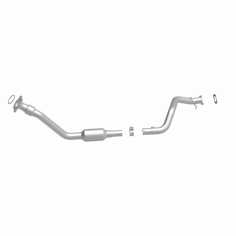 MagnaFlow direct-fit catalytic converter fits 2002-2005 Buick Rendezvous and 2001-2005 Pontiac Aztek, this and 2001-2004 Aztek 3.4 Undrbdy 3.4 inch inlet/outlet stainless steel CAR