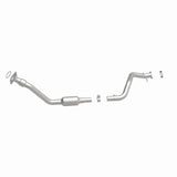MagnaFlow direct-fit catalytic converter fits 2002-2005 Buick Rendezvous and 2001-2005 Pontiac Aztek, this and 2001-2004 Aztek 3.4 Undrbdy 3.4 inch inlet/outlet stainless steel CAR