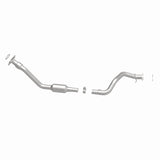 MagnaFlow direct-fit catalytic converter fits 2002-2005 Buick Rendezvous and 2001-2005 Pontiac Aztek, this and 2001-2004 Aztek 3.4 Undrbdy 3.4 inch inlet/outlet stainless steel CAR