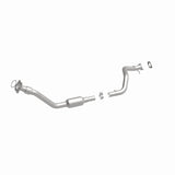 MagnaFlow direct-fit catalytic converter fits 2002-2005 Buick Rendezvous and 2001-2005 Pontiac Aztek, this and 2001-2004 Aztek 3.4 Undrbdy 3.4 inch inlet/outlet stainless steel CAR