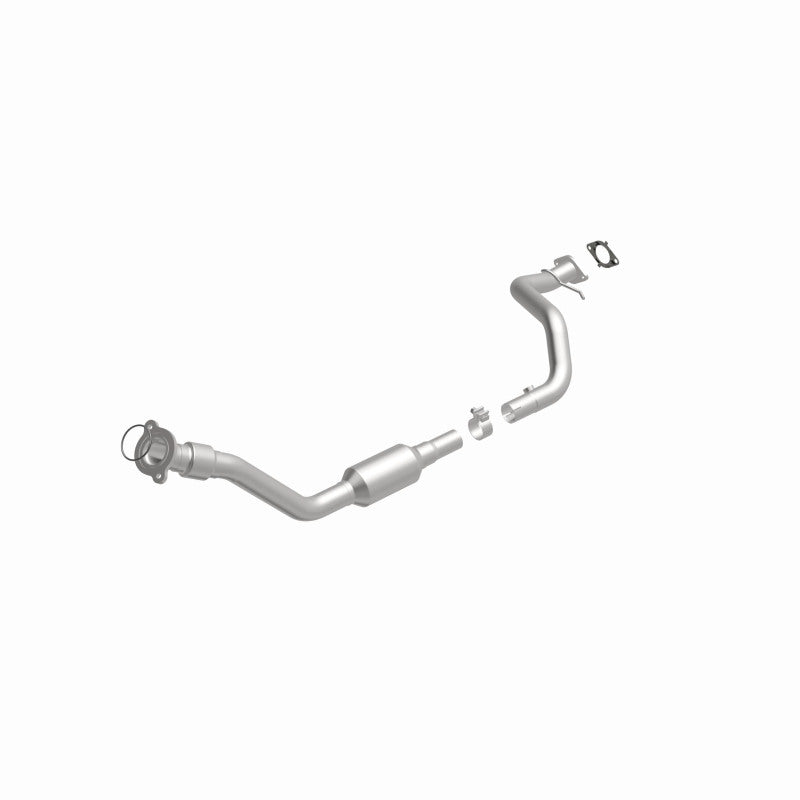 MagnaFlow direct-fit catalytic converter fits 2002-2005 Buick Rendezvous and 2001-2005 Pontiac Aztek, this and 2001-2004 Aztek 3.4 Undrbdy 3.4 inch inlet/outlet stainless steel CAR