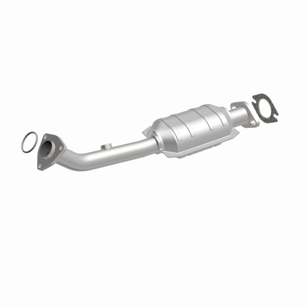 MagnaFlow direct-fit catalytic converter fits 2001-2004 Nissan Pathfinder and 2001-2002 Infiniti QX4, this and 2001-2004 Pathfinder driver side 3.5L driver side stainless steel CAR