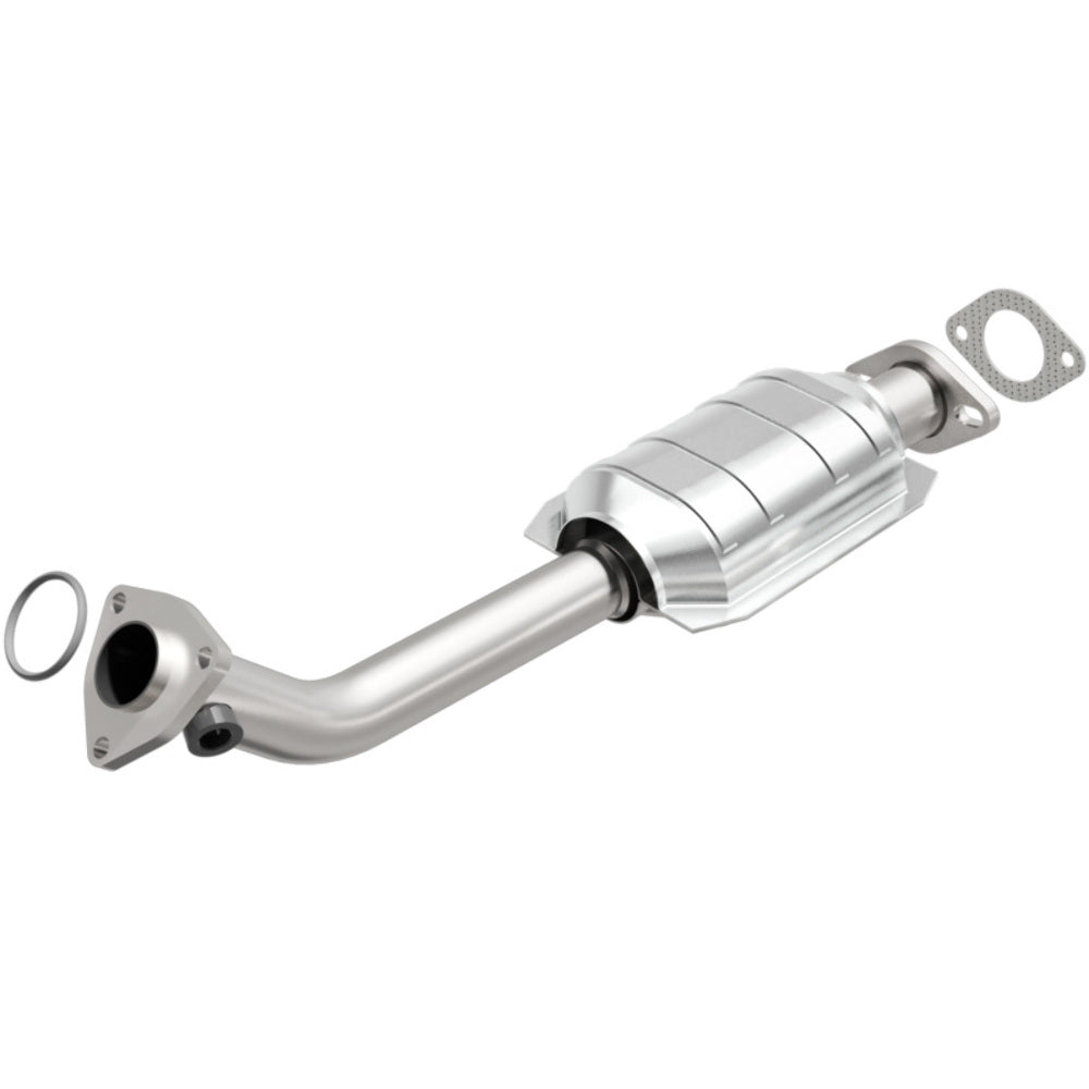MagnaFlow direct-fit catalytic converter fits 2001-2004 Pathfinder passenger side rr passenger side stainless steel Federal EPA compliant OBDII 24118