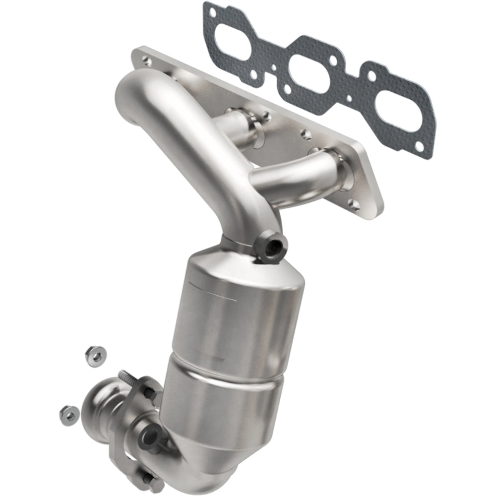 MagnaFlow direct-fit catalytic converter fits 2001-2007 Ford Escape, 2001-2006 Mazda Tribute, and more, this and 2001-2006 Escape 3.0 w/oil 3 inch inlet/outlet stainless steel CARB