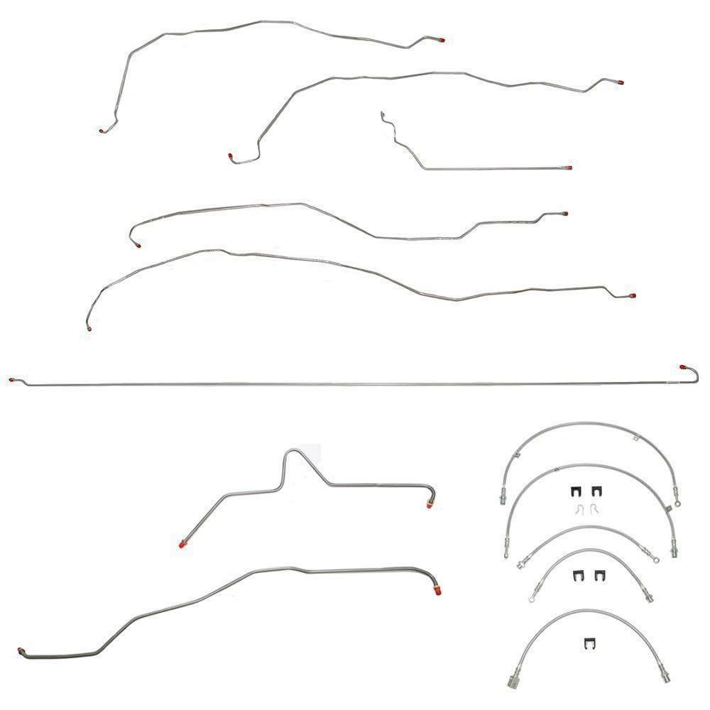 t 01-07 Chevrolet Silverado 2500HD Brake Line & Hose Kit Crew Cab/Short Bed Fine Lines