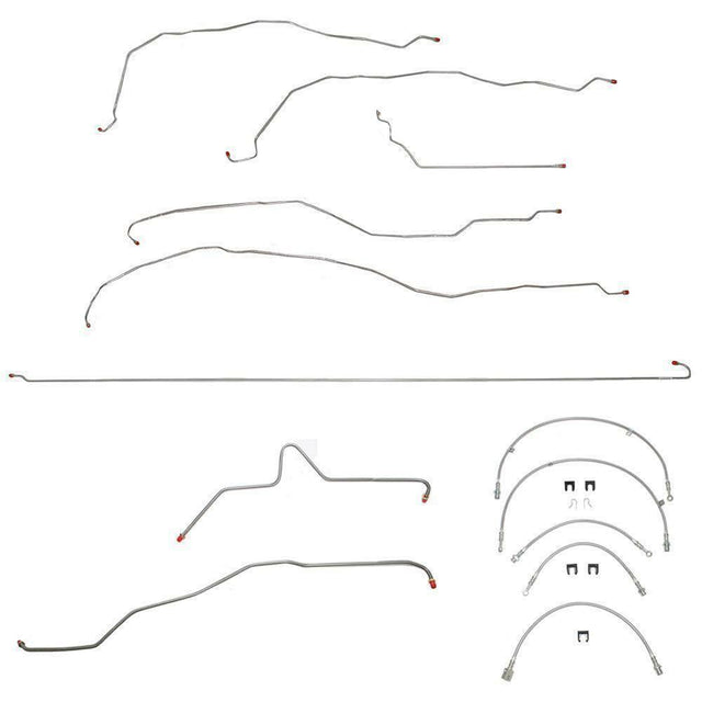 t 01-07 Chevrolet Silverado 2500HD Brake Line & Hose Kit Crew Cab/Short Bed Fine Lines