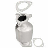 MagnaFlow direct-fit catalytic converter fits 2000-2005 Mitsubishi Eclipse, 2001-2005 Dodge Stratus, and more, this and 01 Eclipse 3.0L frt 3.0L stainless steel CARB compliant OBDI