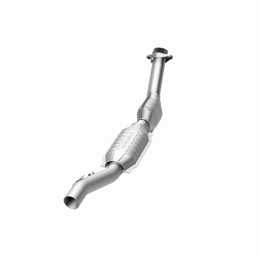 MagnaFlow direct-fit catalytic converter fits 2001 Ford F-150 Lightning 5.4L and 01 Ford Lightning passenger side passenger side stainless steel CARB compliant 447152