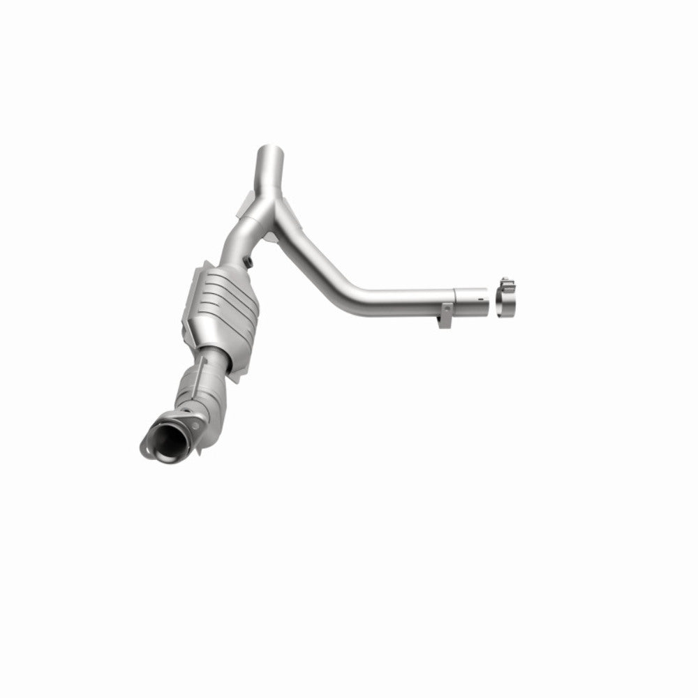 MagnaFlow direct-fit catalytic converter fits 2001 Ford F-150, 2001 Ford Expedition, and additional vehicles. Hardware is included to eliminate the hassle of working with corroded 