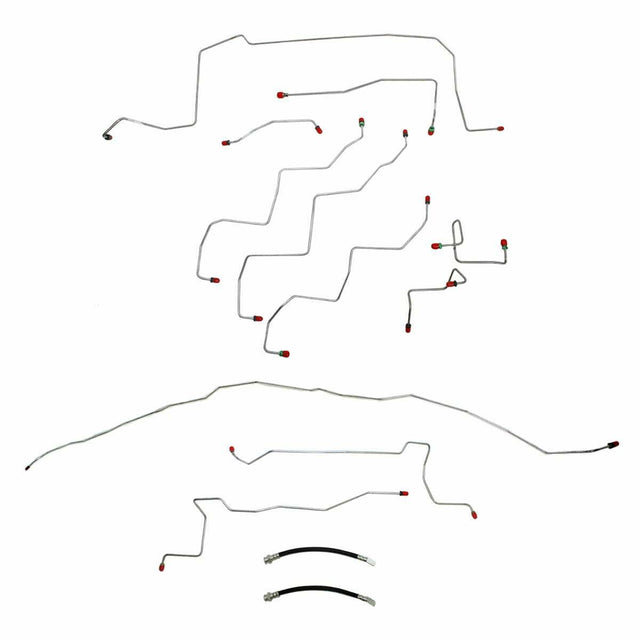 t 02-03 Durango RT, 4wd, Disc Brakes; Complete Brake Line Kit; S/S; CBK0096SS Fine Lines