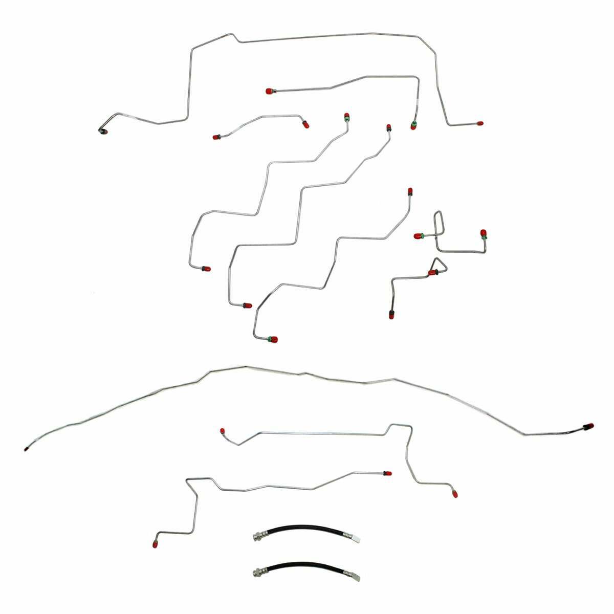 t 02-03 Durango RT 4WD Disc Brakes Complete Brake Line Kit Steel CBK0096OM Fine Lines
