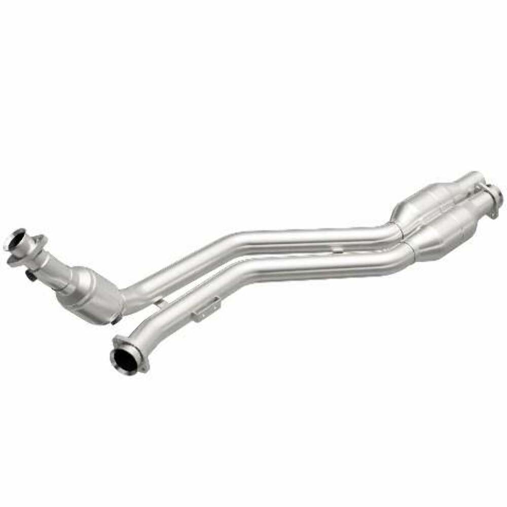 MagnaFlow direct-fit catalytic converter fits 2002-2003 Mercedes-Benz CLK430 4.3L and 2002-2003 Merc CLK430 4.3L passenger side 4.3L passenger side stainless steel CARB compliant 4