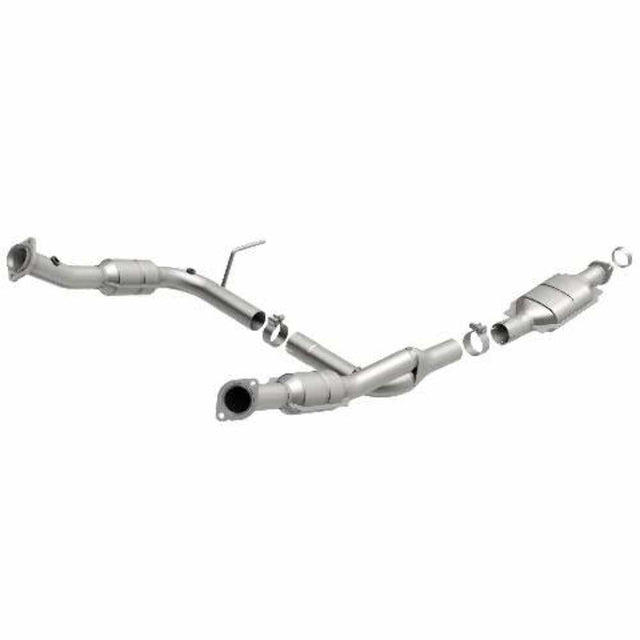 MagnaFlow direct-fit catalytic converter fits 2002-2003 Ford Explorer, Mercury Mountaineer, and additional vehicles and 2002-2004 Explorer 4.6L stainless steel CARB compliant 44724