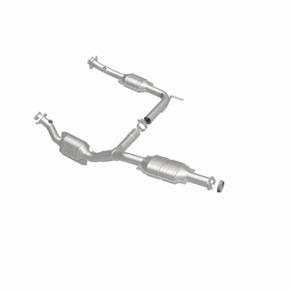 MagnaFlow direct-fit catalytic converter fits 2002-2004 Ford Explorer and Mercury Mountaineer and 2002-2004 Explorer 4L Y stainless steel CARB compliant 93372