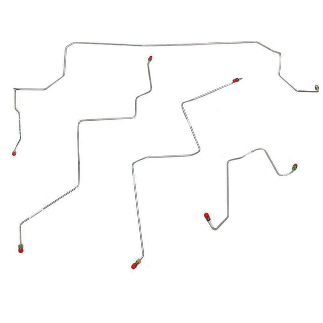 t 02-05 Dodge Ram 1500 Front Brake Line Kit 2WD Stainless Steel Fine Lines
