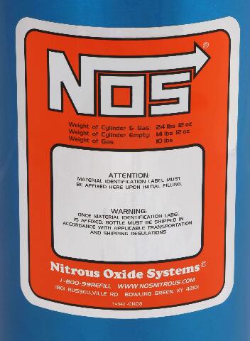 NOS plate wet nitrous system - Ford -6AN 10 lb stainless steel blue red black 02125NOS