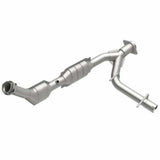 MagnaFlow direct-fit catalytic converter fits 2003-2004 Ford Expedition 4.6L and 2003-2004 Exped 4.6L passenger side 4.6L passenger side stainless steel CARB compliant OBDII 49607